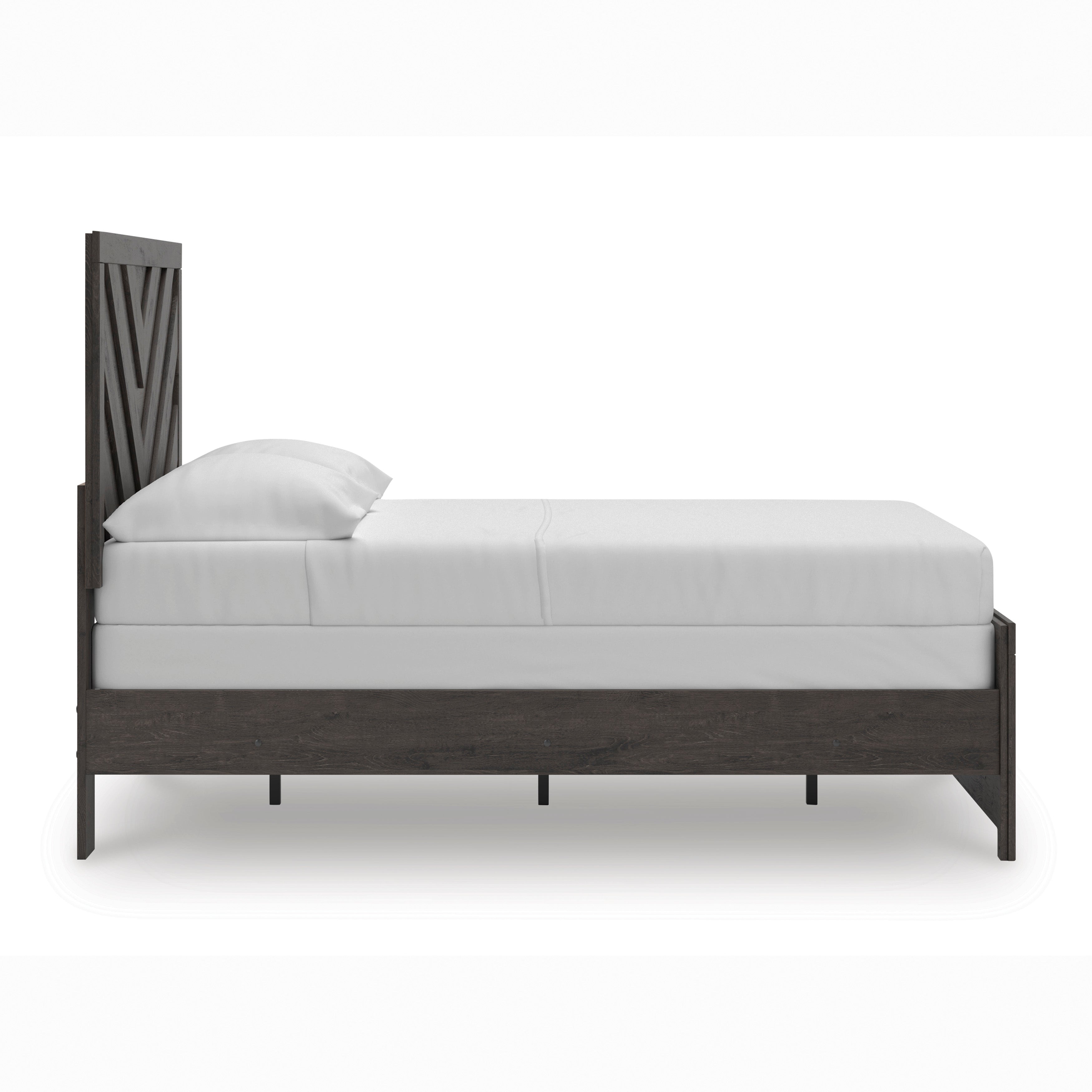 Prendonea Charcoal Full Panel Bed, Dresser and 2 Nightstand