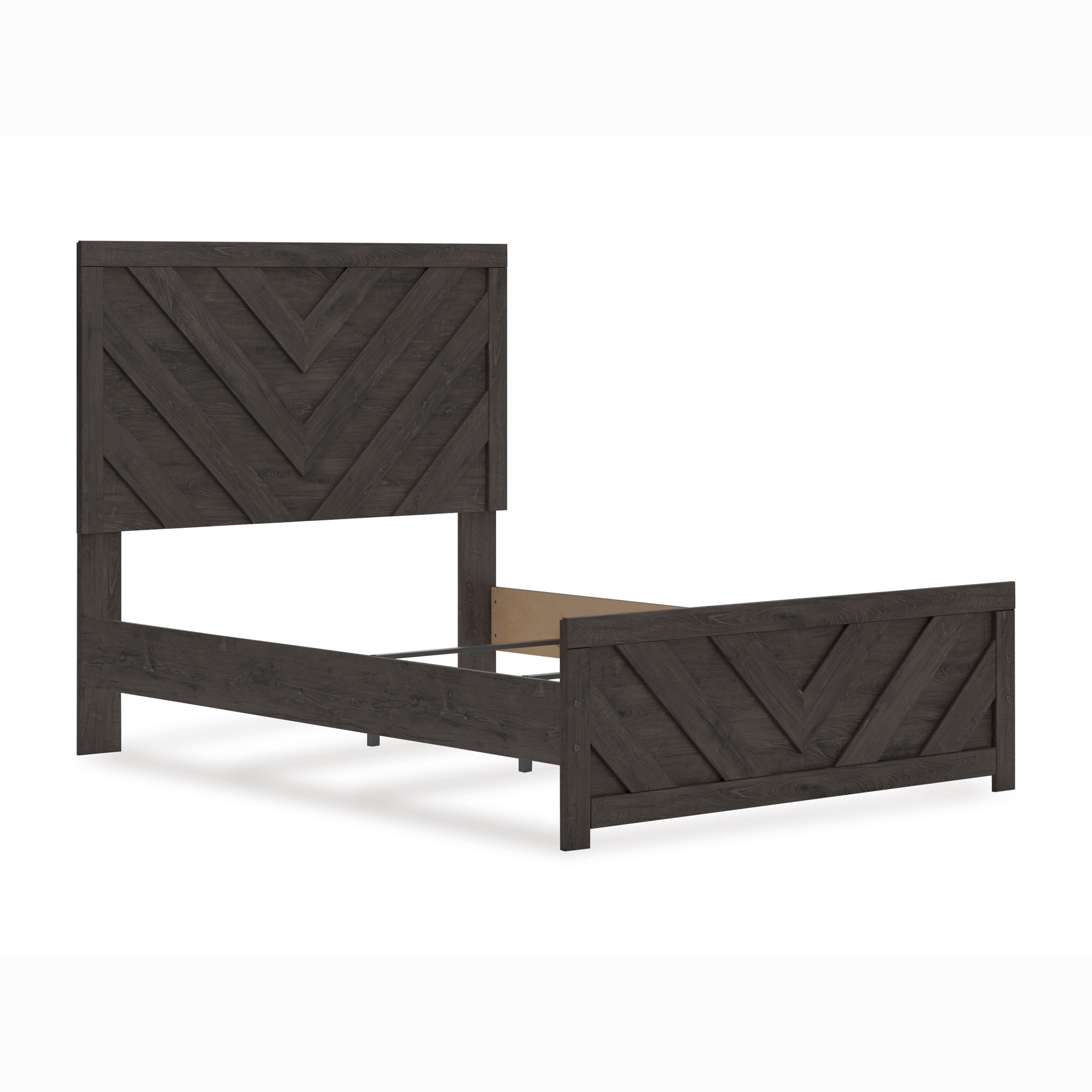 Prendonea Charcoal Full Panel Bed, Dresser and Nightstand