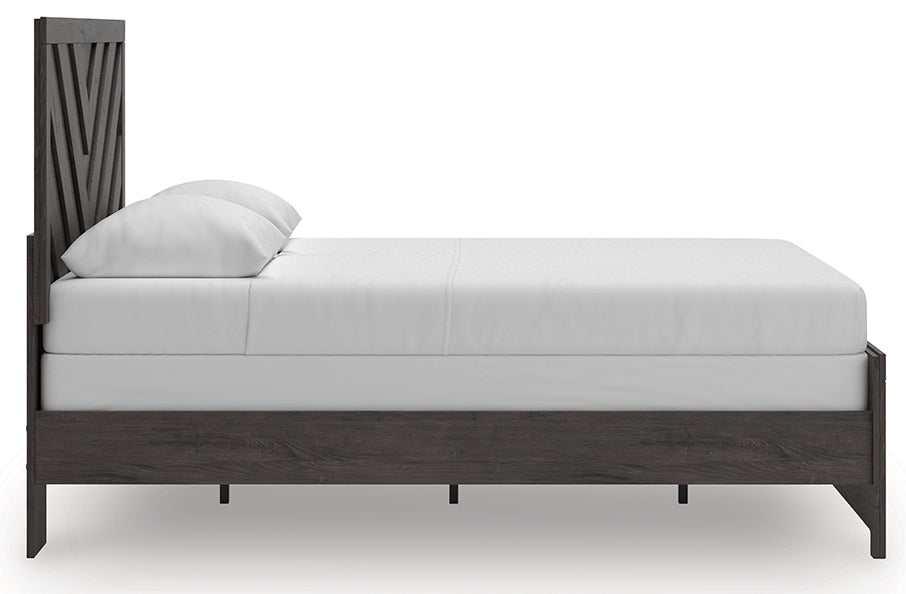 Prendonea Charcoal Queen Panel Bed