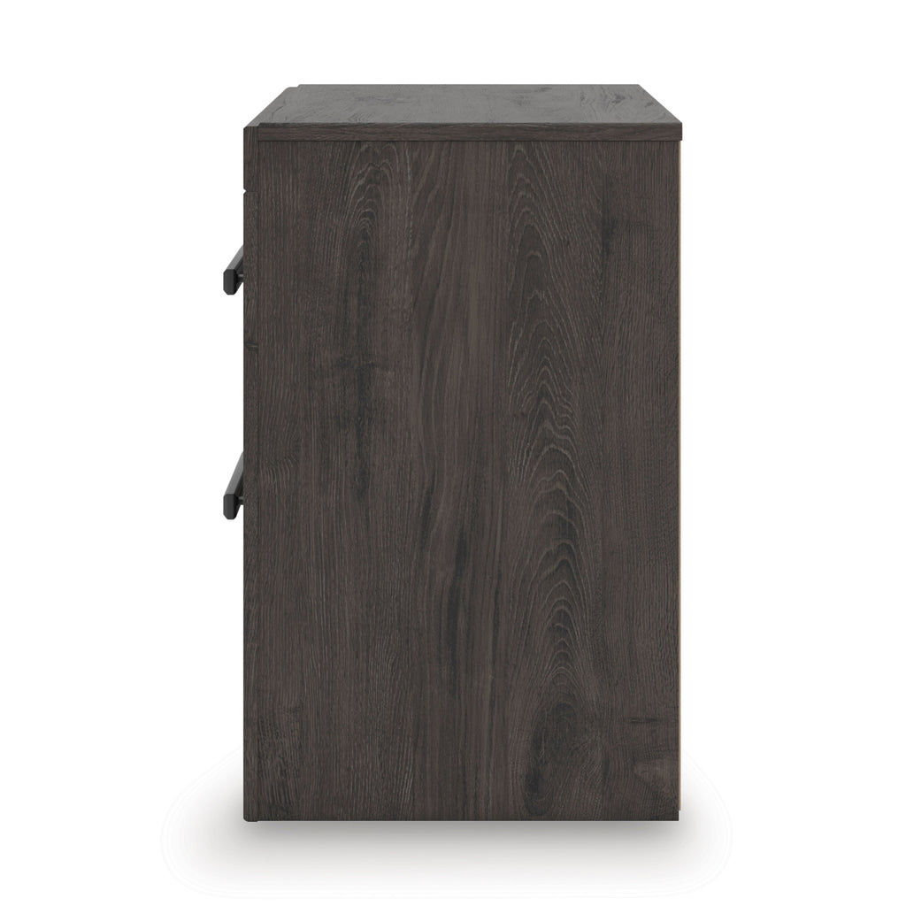 Prendonea Charcoal Queen Panel Bed, Dresser and 2 Nightstands