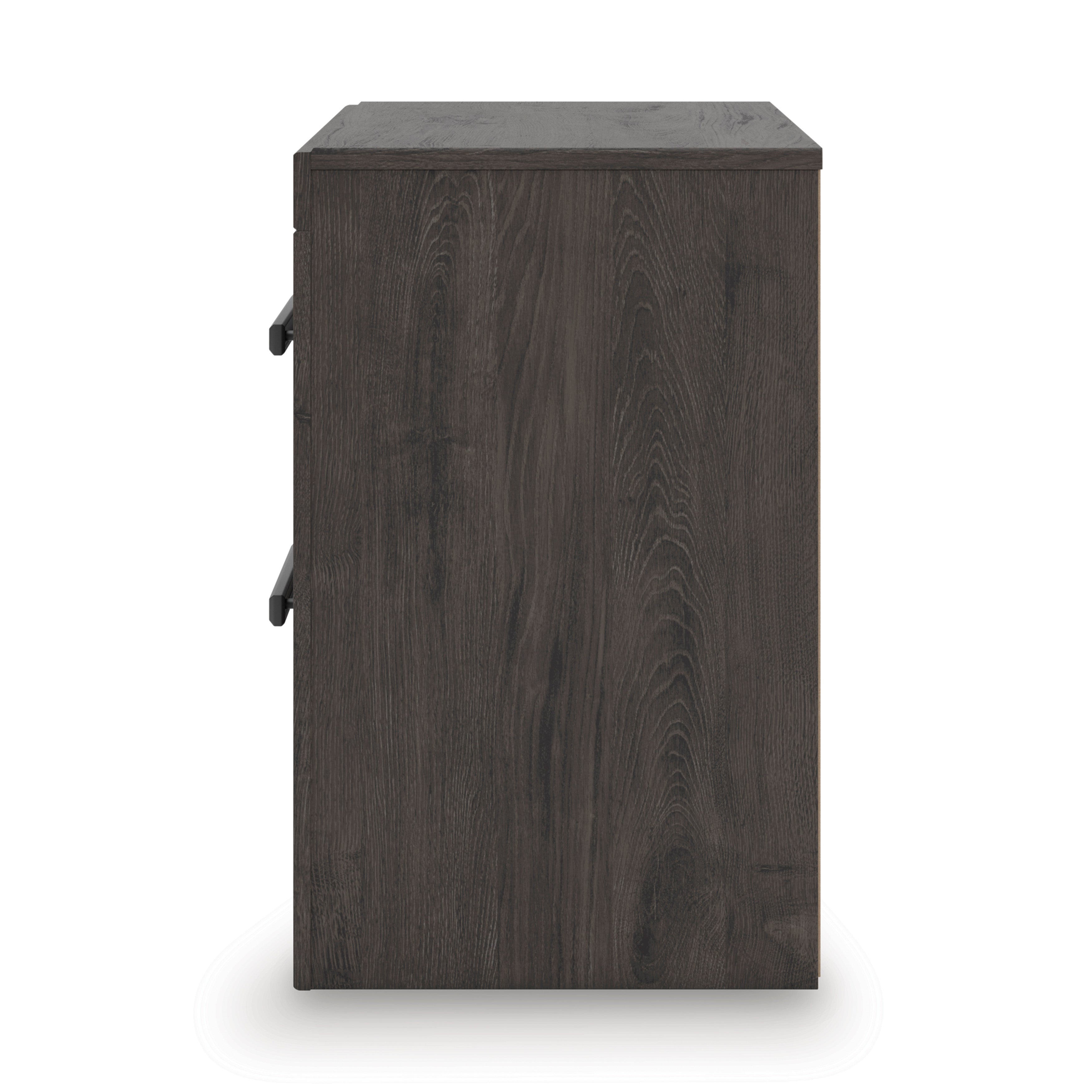 Prendonea Twin Panel Bed, Dresser, Mirror, Chest and 2 Nightstands, Charcoal