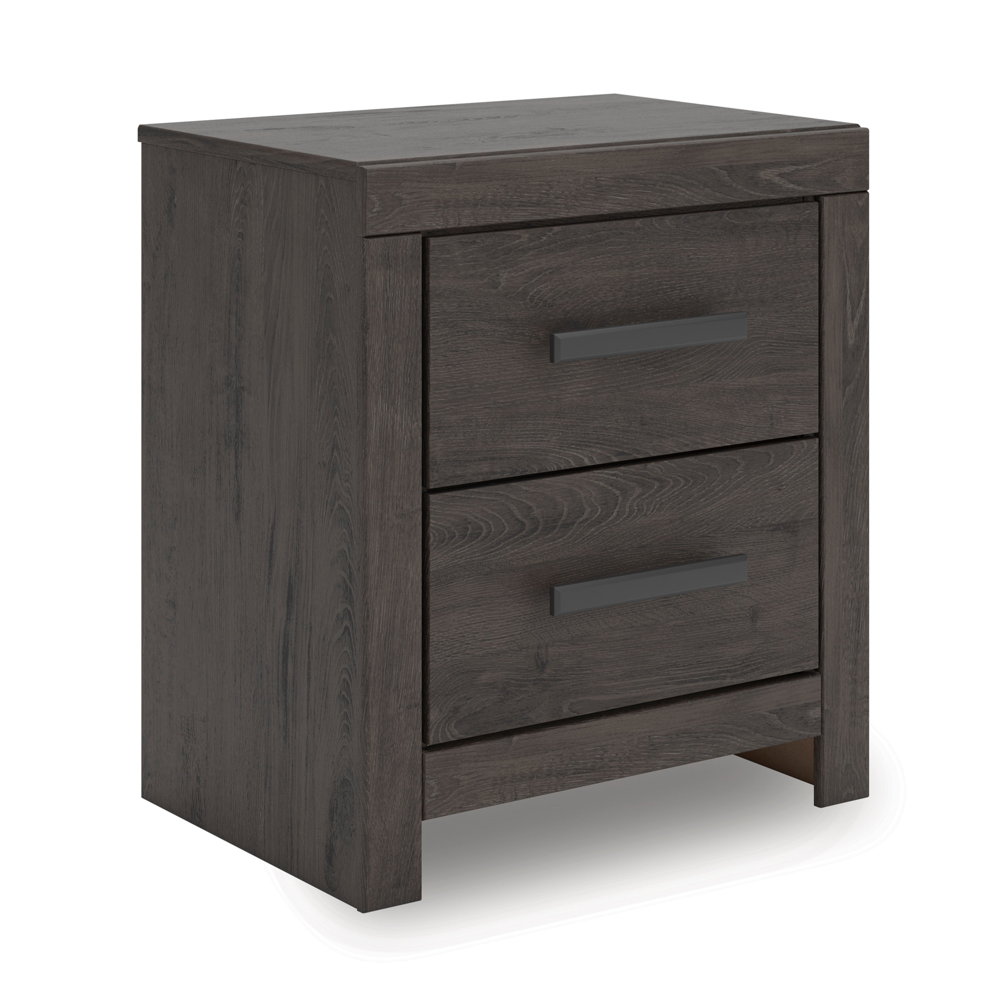 Prendonea Twin Panel Bed, Dresser, Mirror, Chest and 2 Nightstands, Charcoal