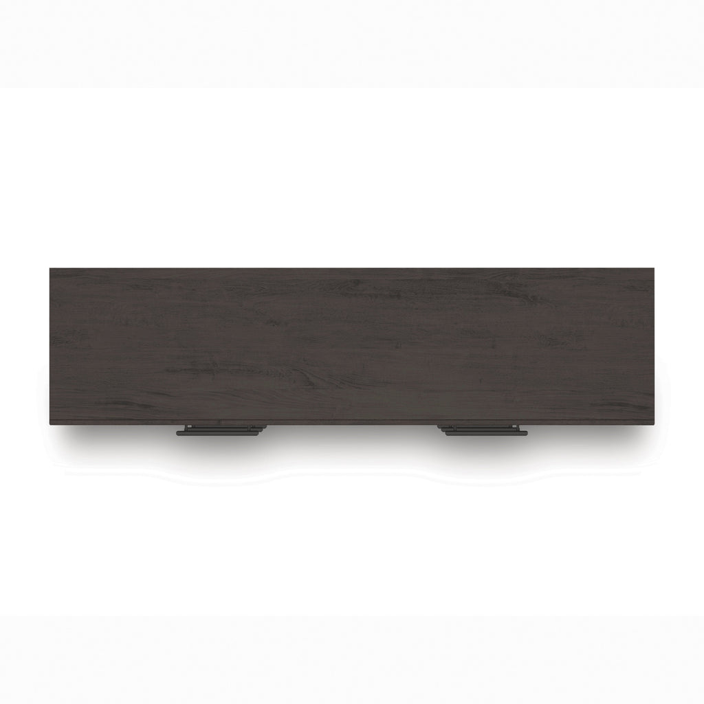 Prendonea Full Panel Bed, Dresser, Mirror and Nightstand, Charcoal