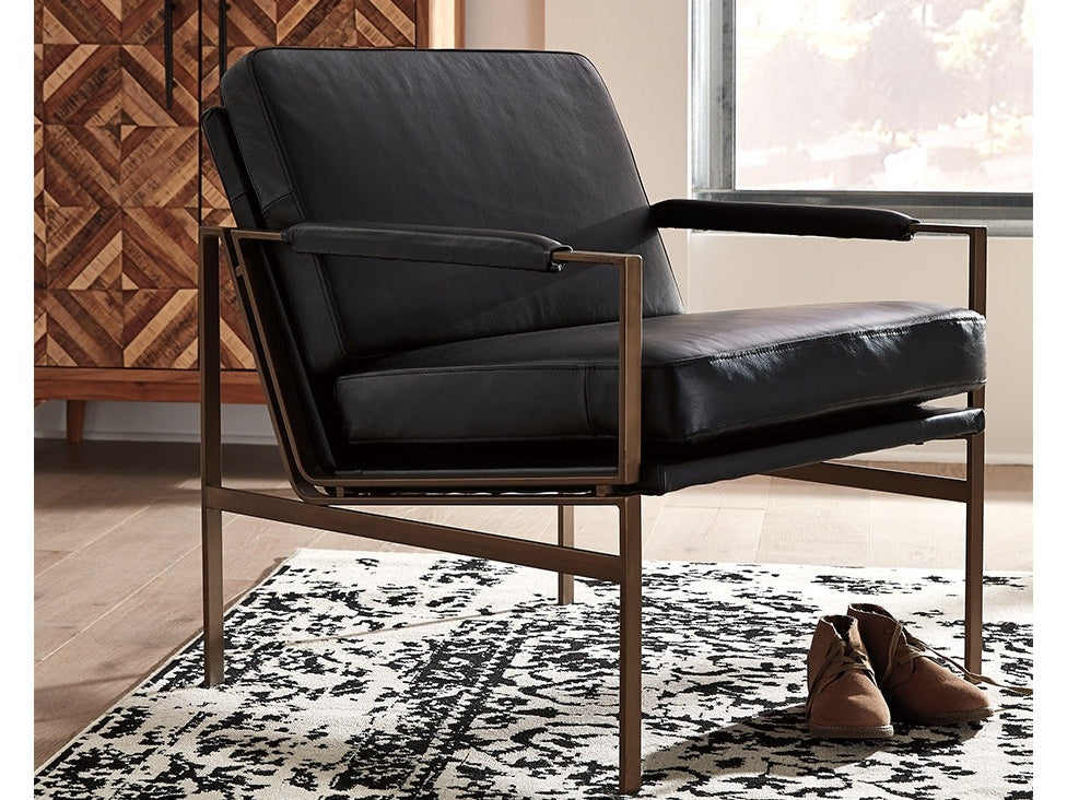 Puckman Black Accent Chair