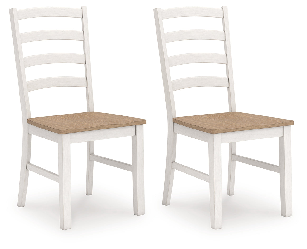 Purlaney Antique White/Natural Extension Dining Table and 8 Chairs