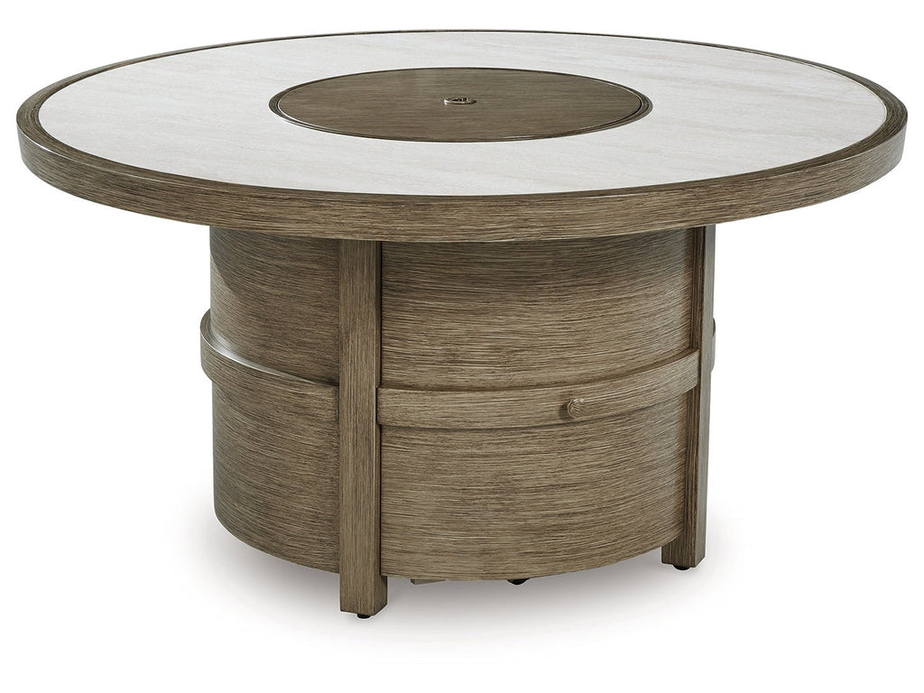 Rainier Ranch Beige Fire Pit Table