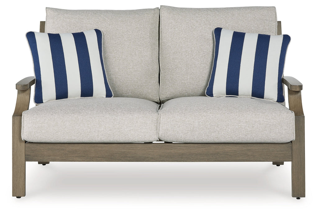 Rainier Ranch Brown/Beige Outdoor Loveseat with Cushion