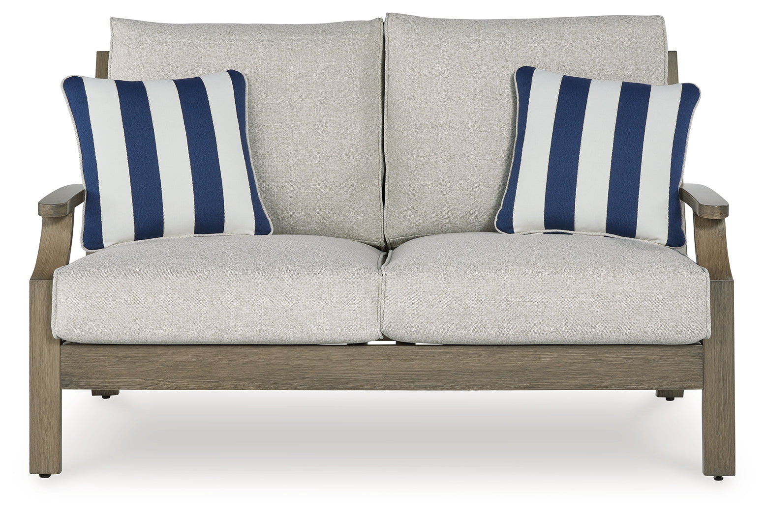 Rainier Ranch Brown/Beige Outdoor Loveseat with Cushion
