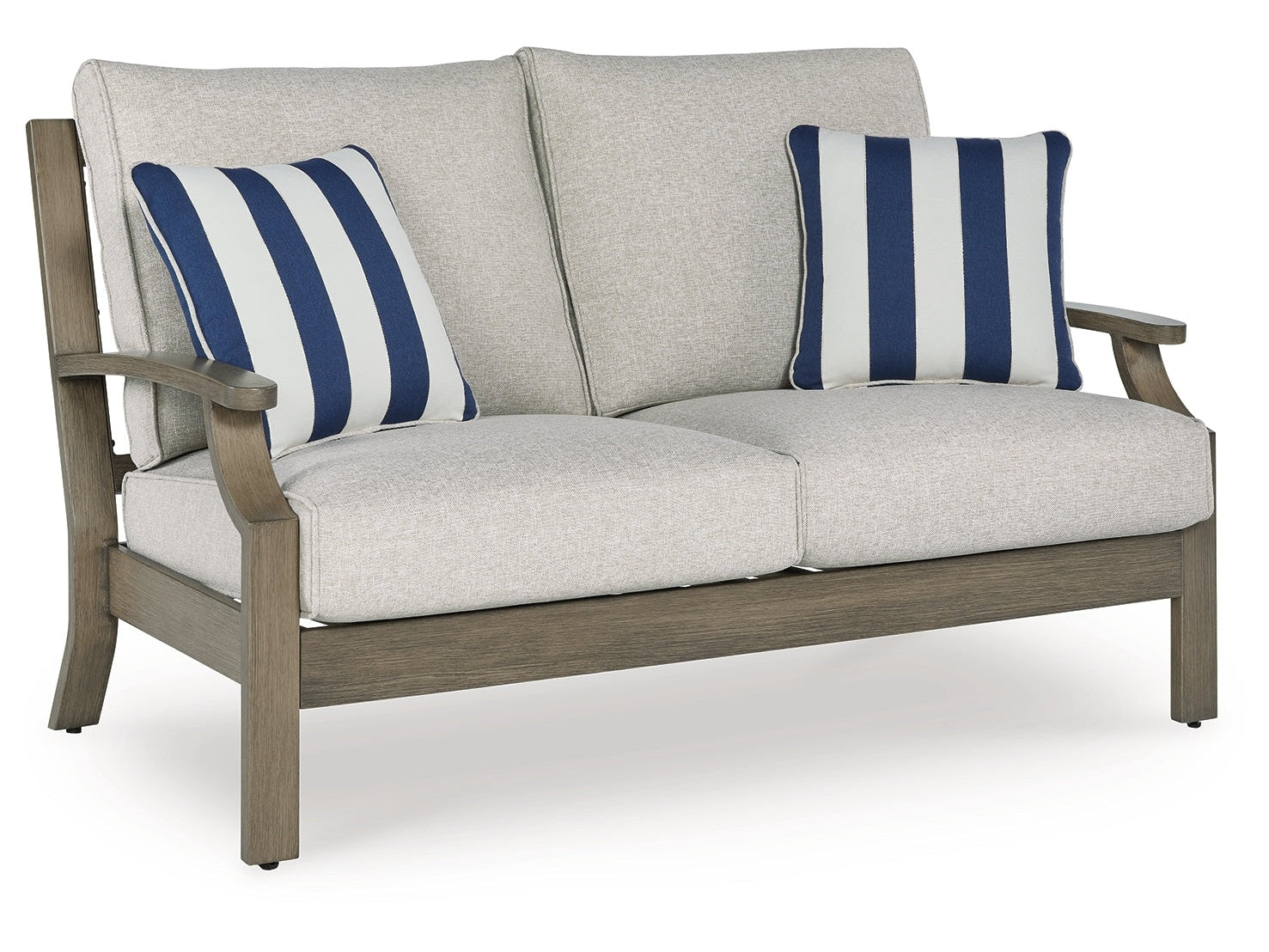Rainier Ranch Brown/Beige Outdoor Loveseat with Cushion