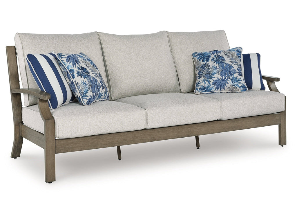 Rainier Ranch Brown/Beige Outdoor Sofa with Cushion