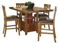 Ralene Medium Brown Counter Height Dining Room Set / 5pc