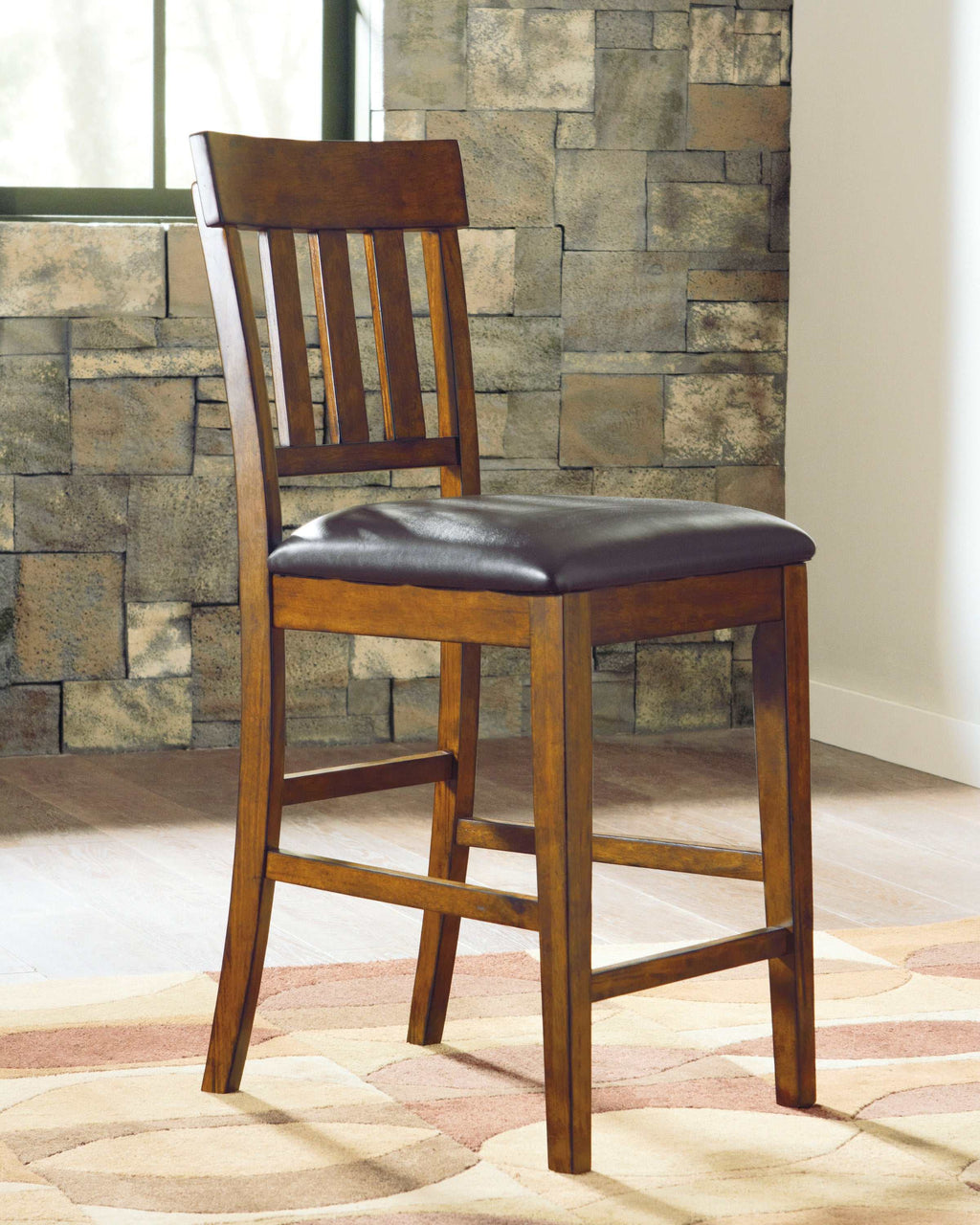 Ralene Medium Brown Counter Height Dining Room Set / 7pc