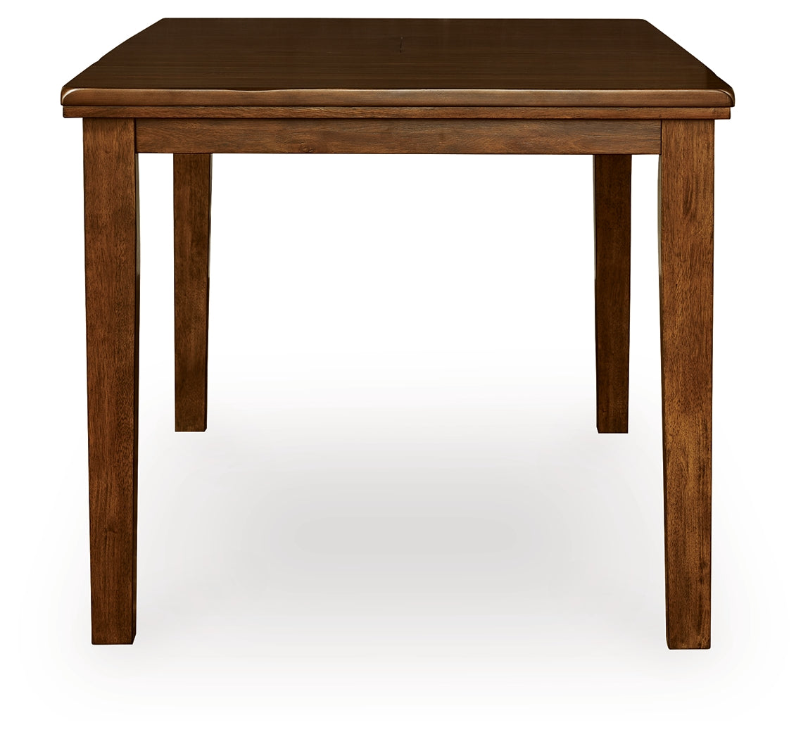 Ralene Medium Brown Counter Height Dining Table and 6 Barstools