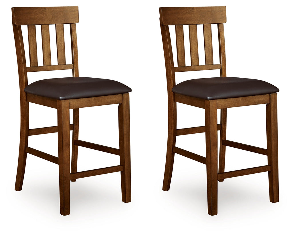 Ralene Medium Brown Counter Height Dining Table and 6 Barstools