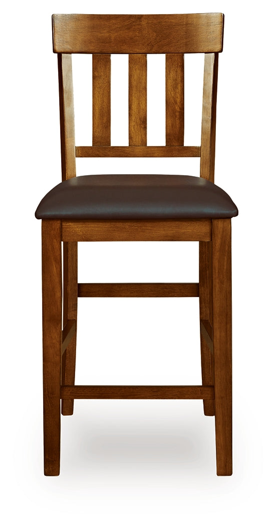 Ralene Medium Brown Counter Height Dining Table, 4 Barstools and Bench