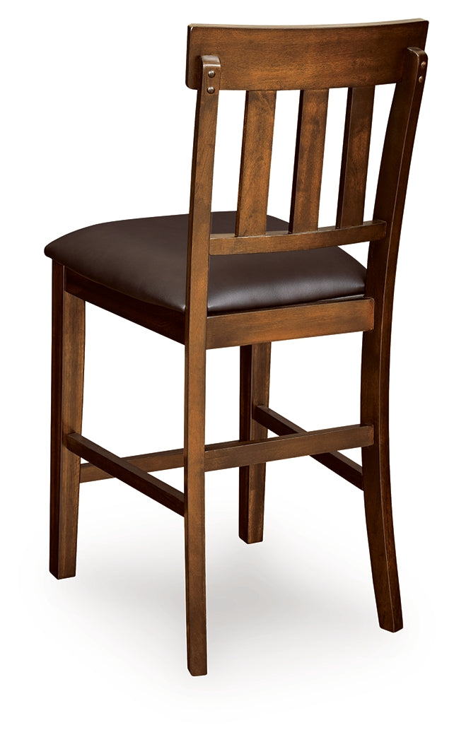 Ralene Medium Brown Counter Height Dining Table, 4 Barstools and Bench