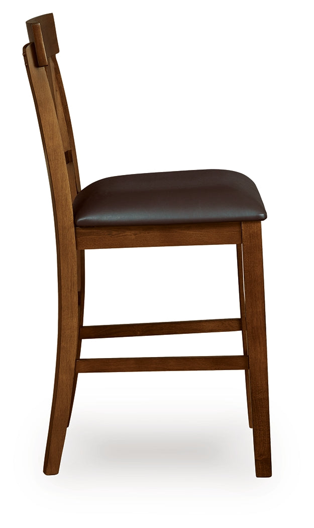 Ralene Medium Brown Counter Height Dining Table and 6 Barstools