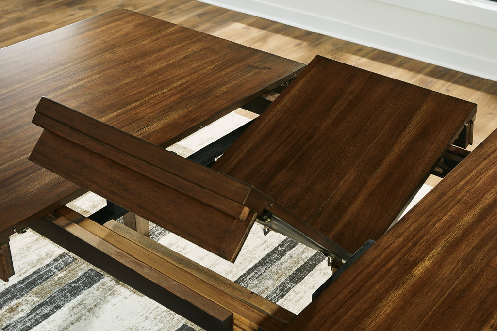 Ralene Medium Brown Counter Height Dining Table, 4 Barstools and Bench