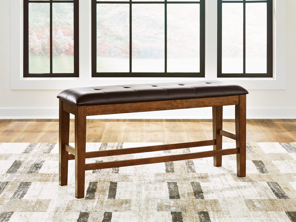 Ralene Medium Brown DBL Counter UPH Bench (1/CN)