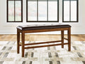 Ralene Medium Brown DBL Counter UPH Bench (1/CN)