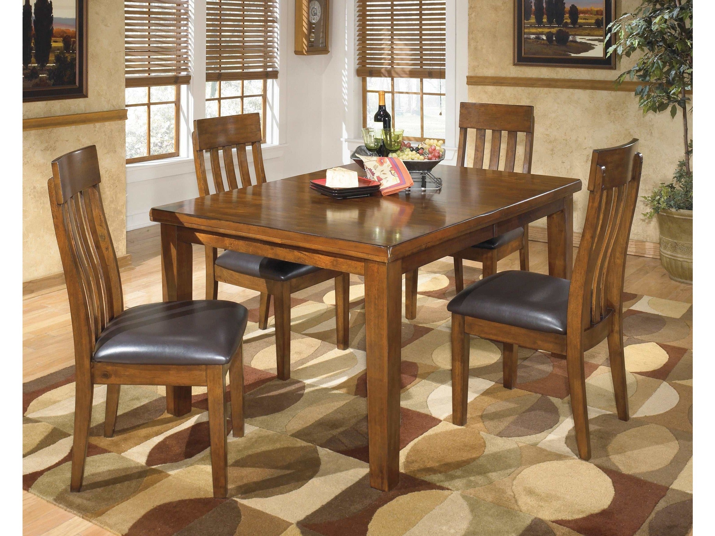 Ralene Medium Brown Dining Room Set / 5pc