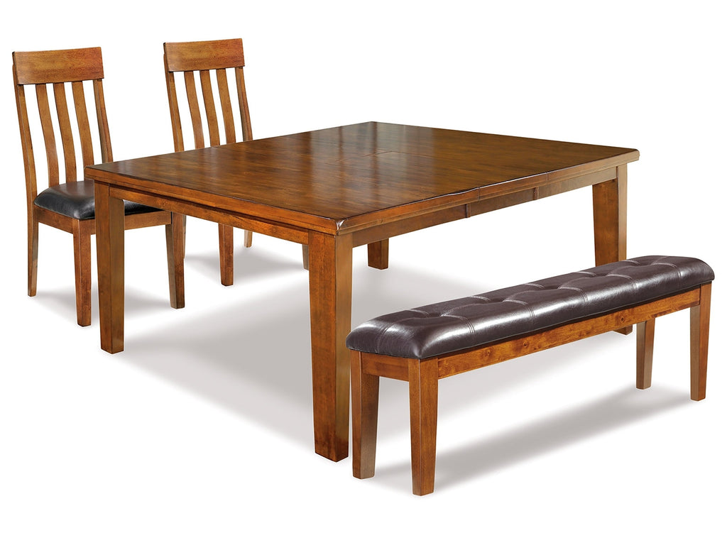 Ralene Medium Brown Dining Table and 2 Chairs and Bench