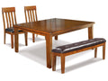 Ralene Medium Brown Dining Table and 2 Chairs and Bench