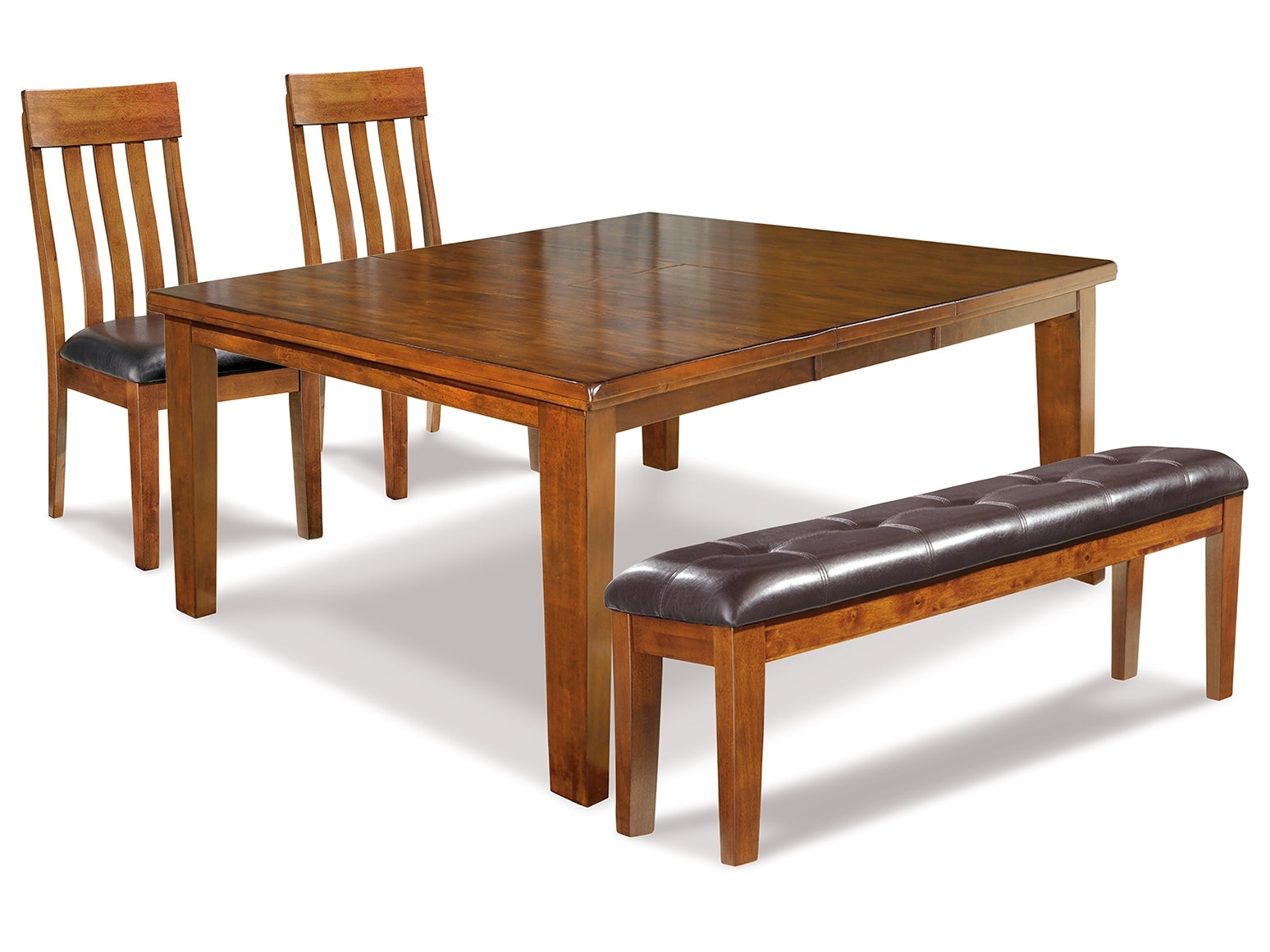 Ralene Medium Brown Dining Table and 2 Chairs and Bench