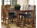 Ralene Medium Brown Dining Table and 6 Chairs and Bench