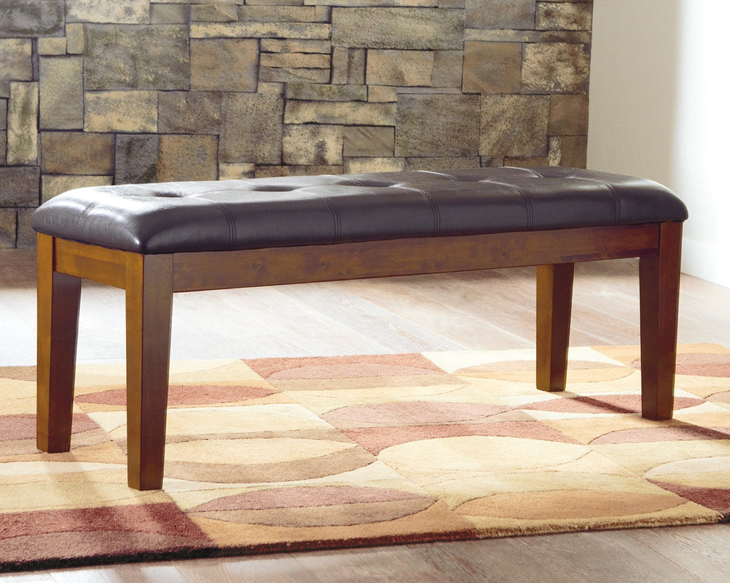 Ralene Medium Brown Dining Table and 6 Chairs and Bench