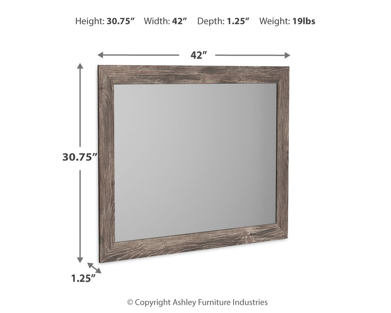 Ralinksi Gray Bedroom Mirror