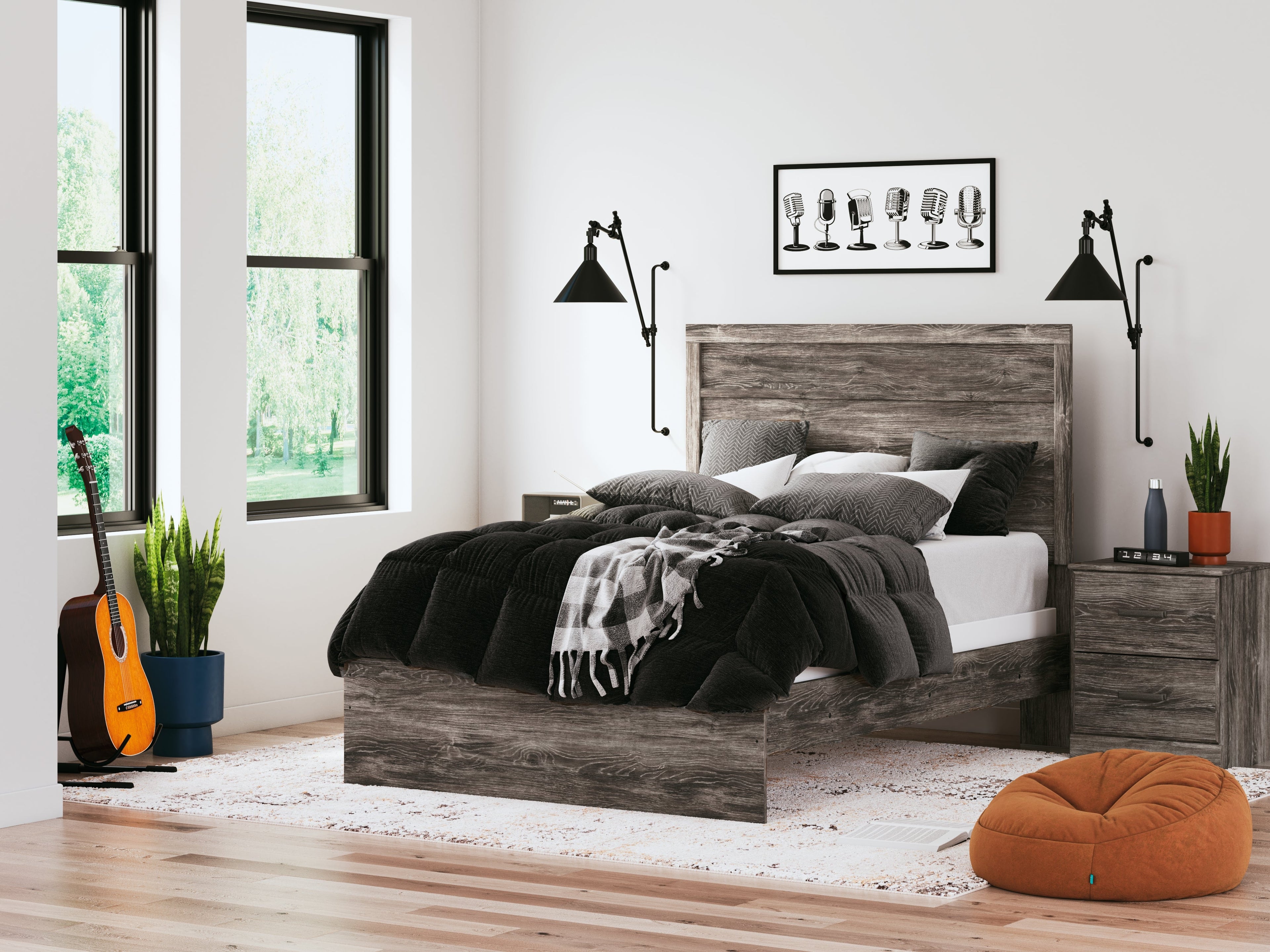 Ralinksi Gray Full Panel Bed