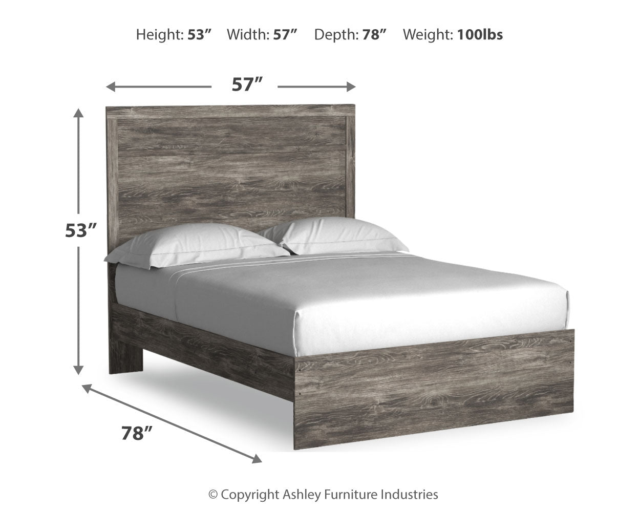 Ralinksi Full Panel Bedroom Set, Gray