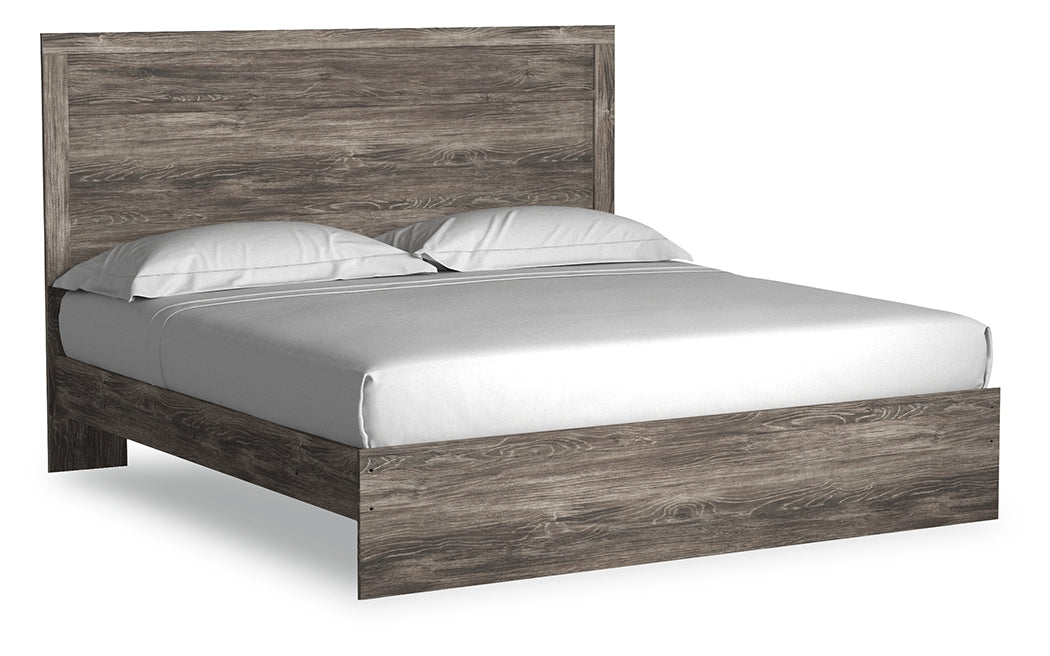 Ralinksi Gray King Panel Bed & Dresser & Mirror & & Nightstand