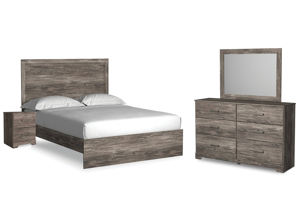 Ralinksi Gray Queen Panel Bed & Dresser & Mirror & & Nightstand