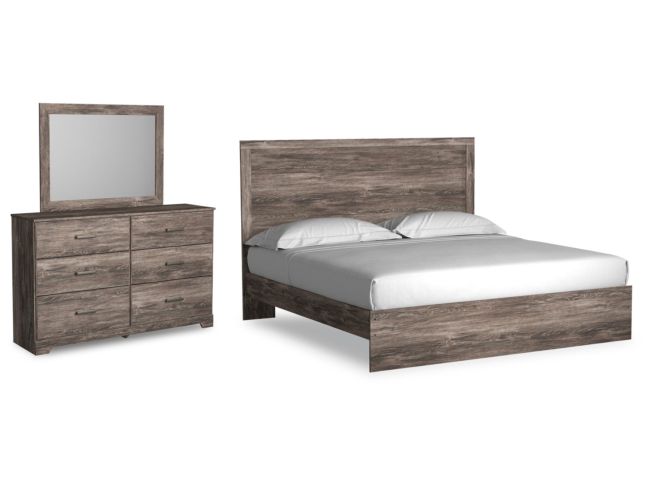 Ralinksi King Panel Bedroom Set with Dresser and Mirror