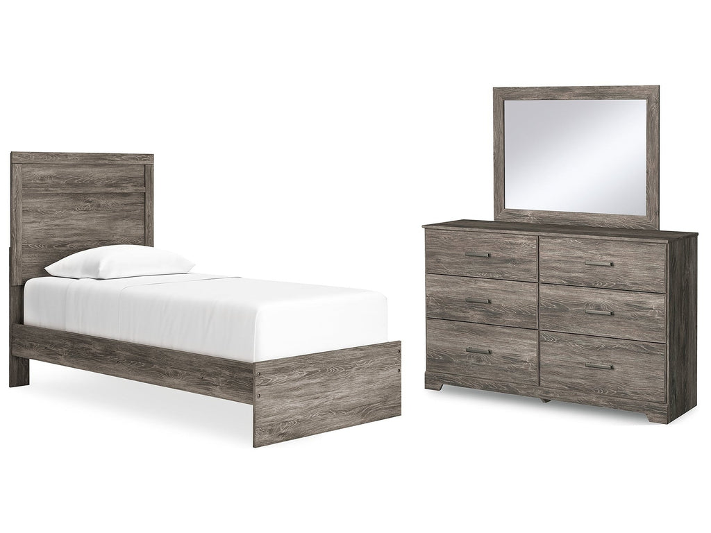 Ralinksi Twin Panel Bedroom Set with Dresser and Mirror