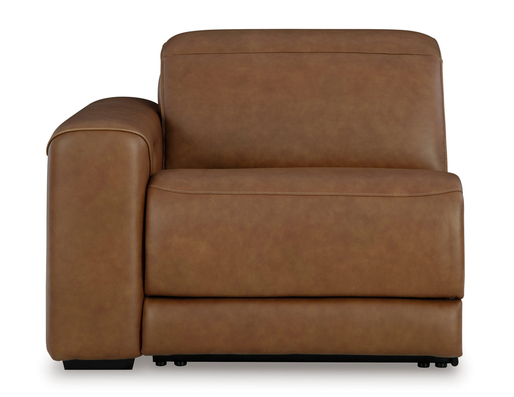 Rally-Up Caramel 3-Piece Power Reclining Sectional Loveseat w/Console