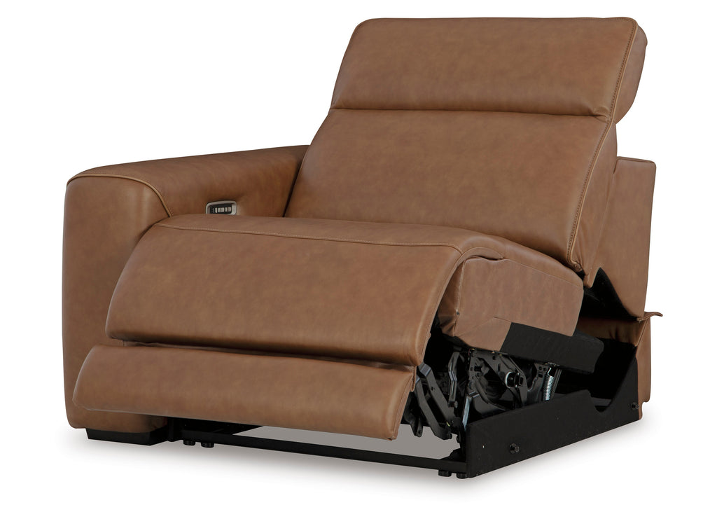 Rally-Up Caramel 3-Piece Power Reclining Sectional Loveseat w/Console
