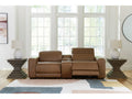 Rally-Up Caramel 3-Piece Power Reclining Sectional Loveseat w/Console