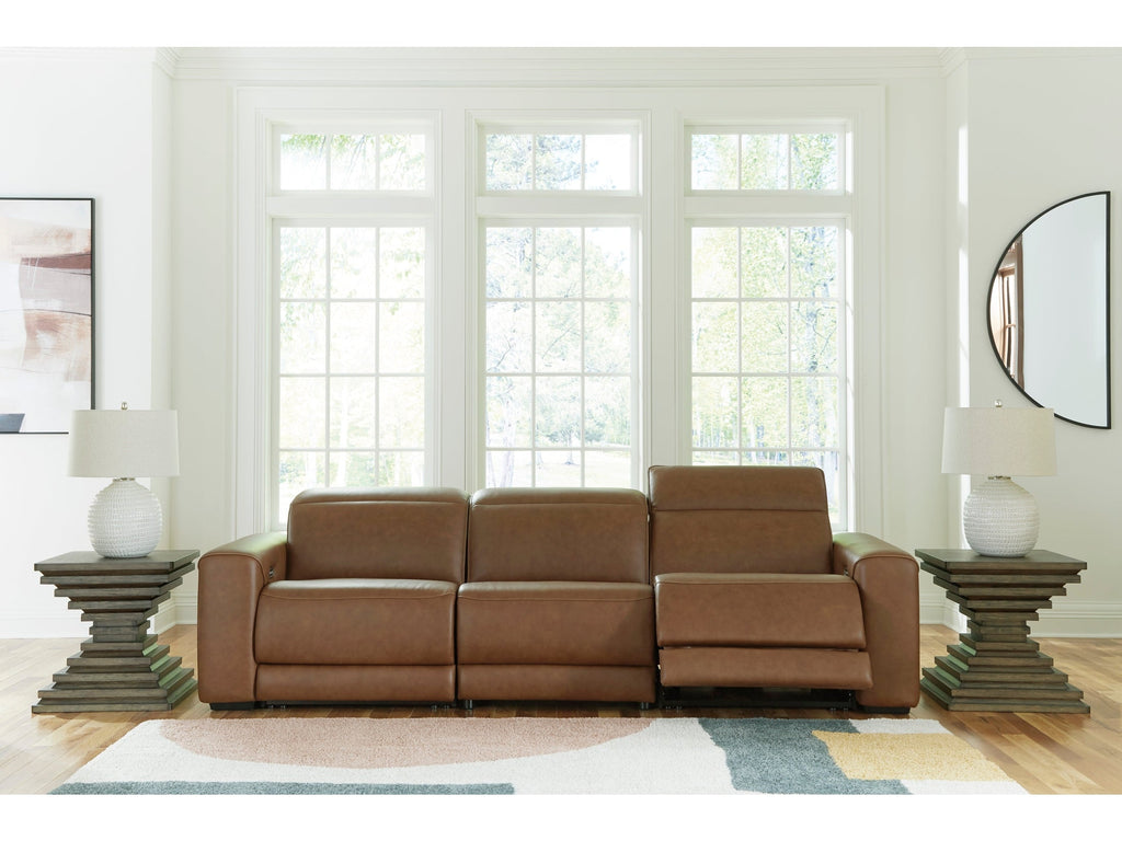 Rally-Up Caramel 3-Piece Power Reclining Sectional Sofa