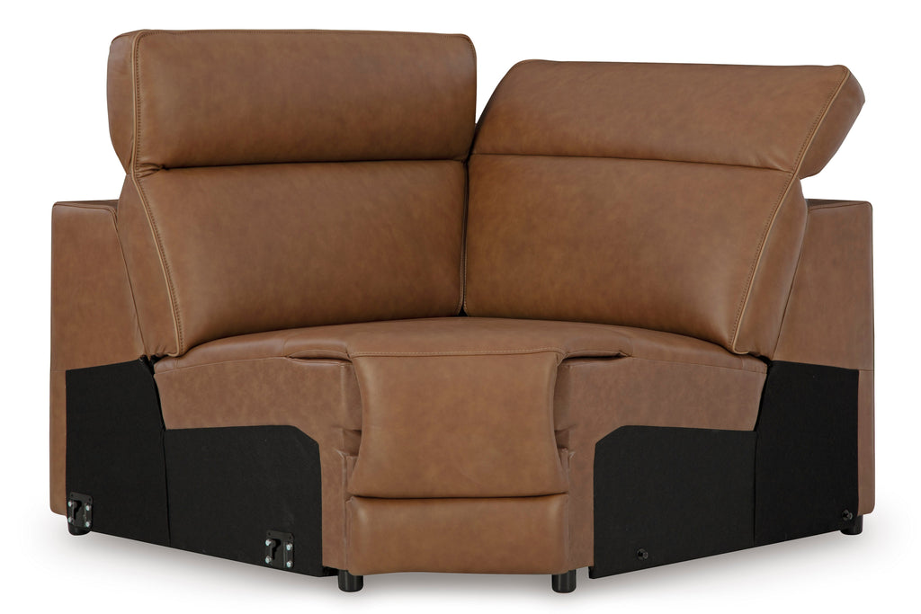 Rally-Up Caramel 6-Piece Power Reclining Sectional w/Console