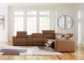 Rally-Up Caramel 6-Piece Power Reclining Sectional w/Console