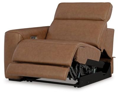 Rally-up Caramel 2-Piece Power Reclining Sectional Loveseat
