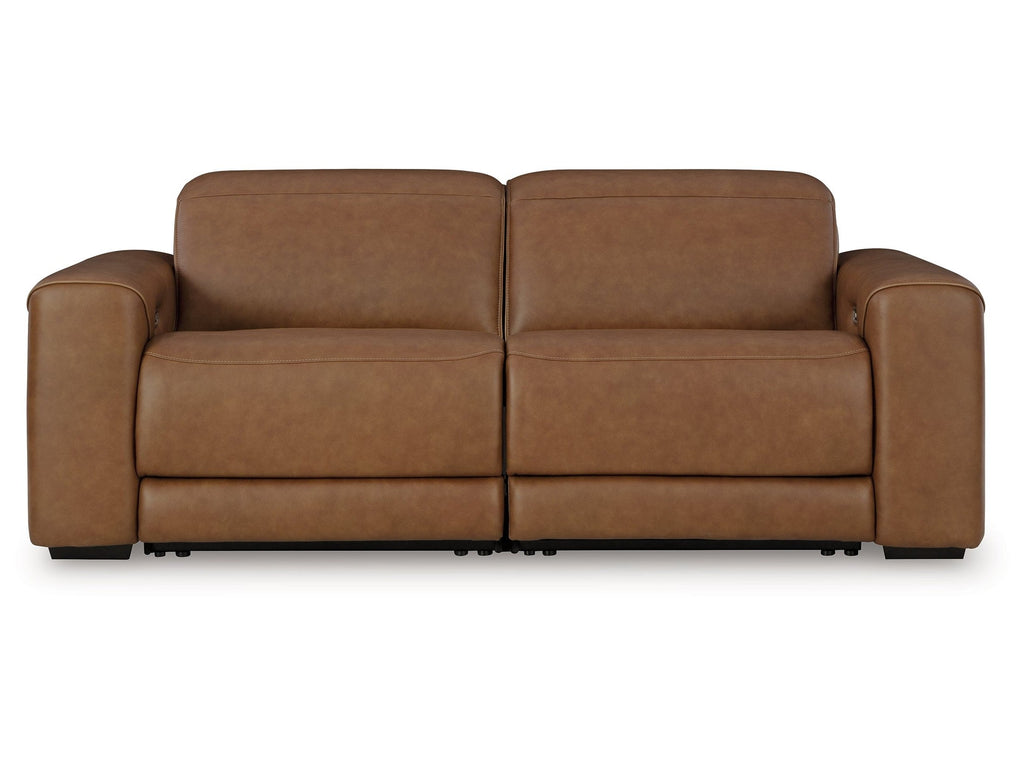 Rally-up Caramel 2-Piece Power Reclining Sectional Loveseat