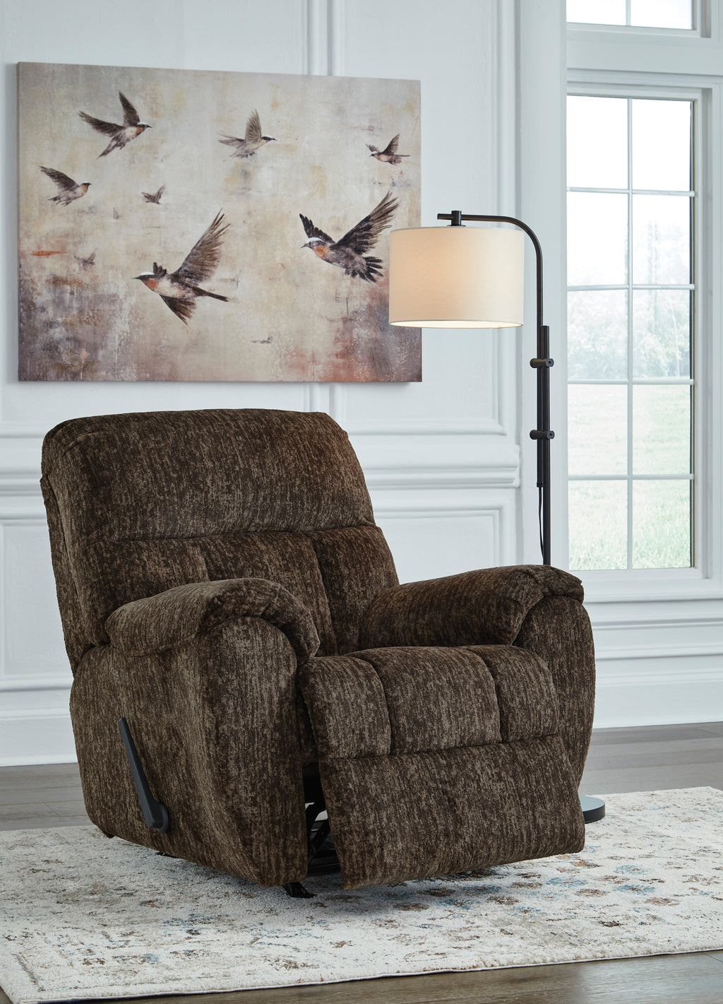 Rampant Chocolate Manual Rocker Recliner