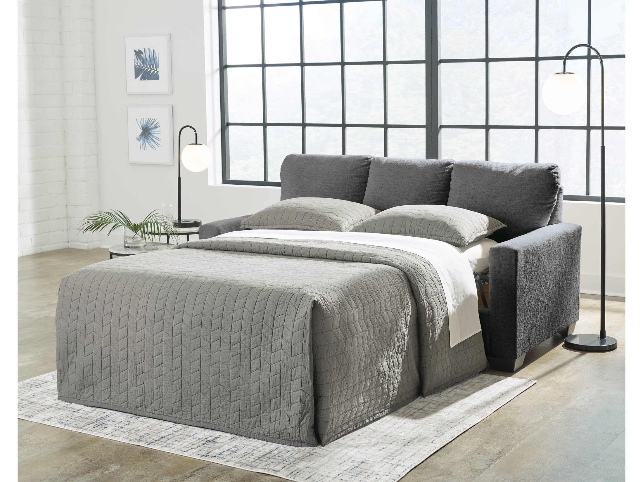 Rannis Pewter Full Sofa Sleeper