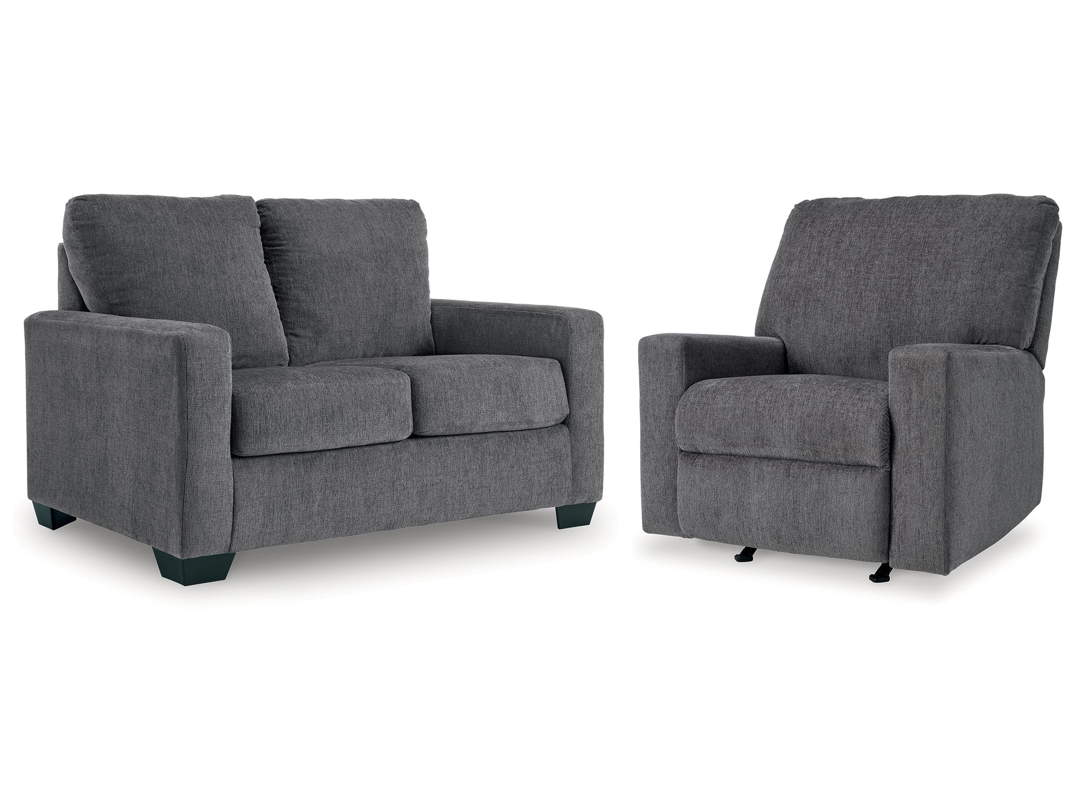Rannis Pewter Twin Sofa Sleeper & Recliner