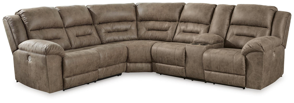Ravenel Fossil 3-Piece Power Reclining Sectional - LAF Console