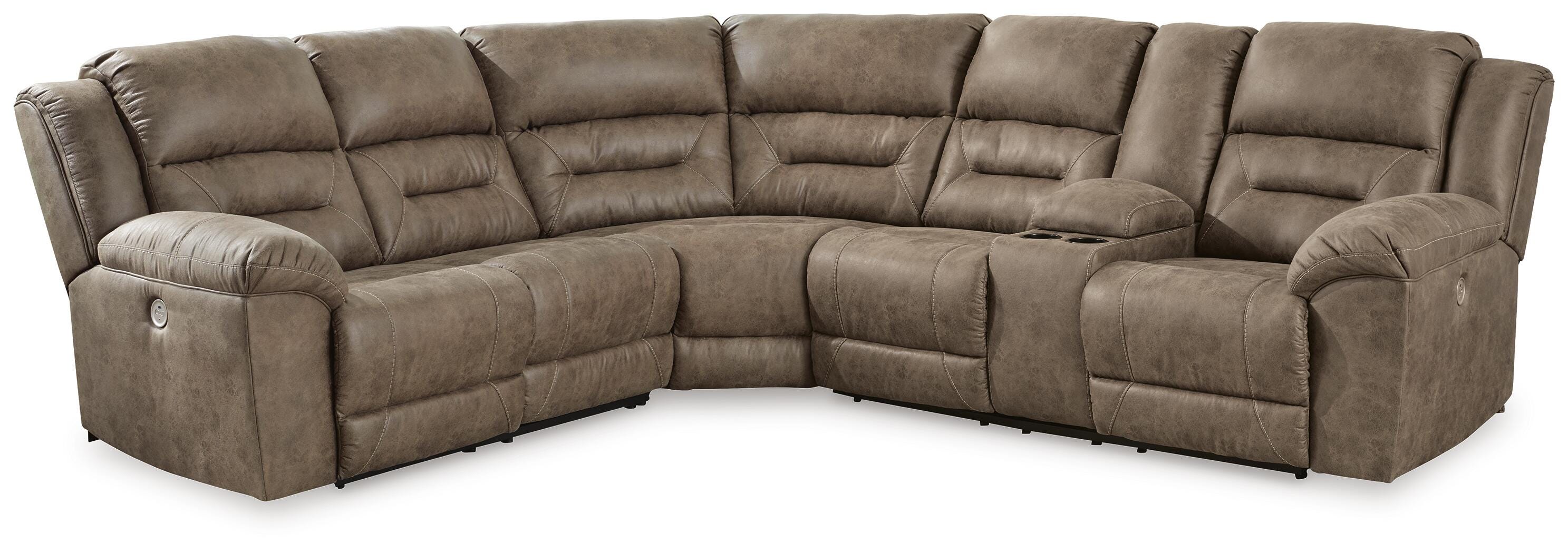 Ravenel Fossil 3-Piece Power Reclining Sectional - LAF Console